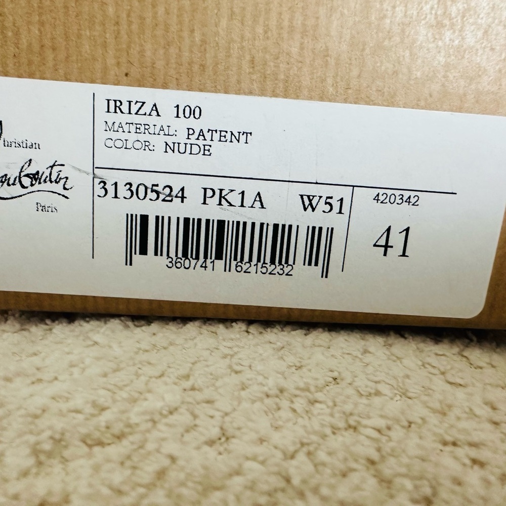 Louboutin Iriza size 41. Worn only once. Heels are too high for me. - Picture 4 of 5